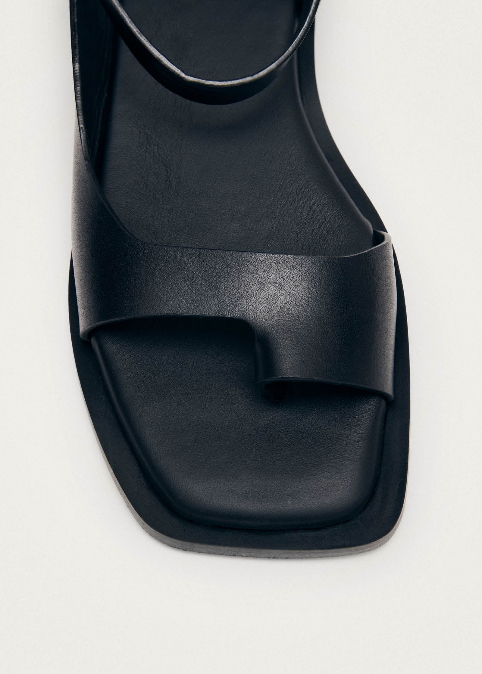 Tebas Black Leather Sandals - Image 7