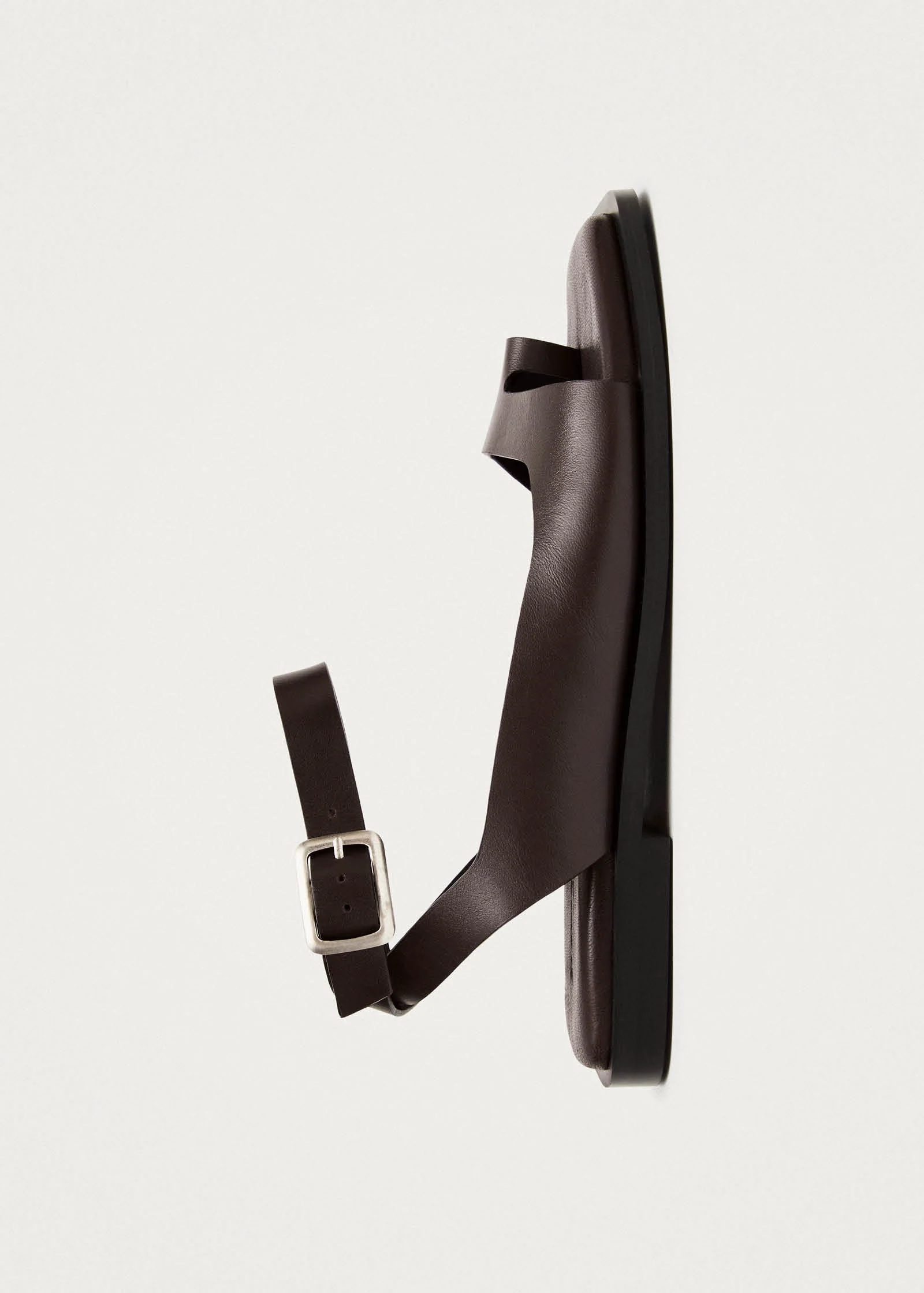 Tebas Brown Leather Sandals - Image 4