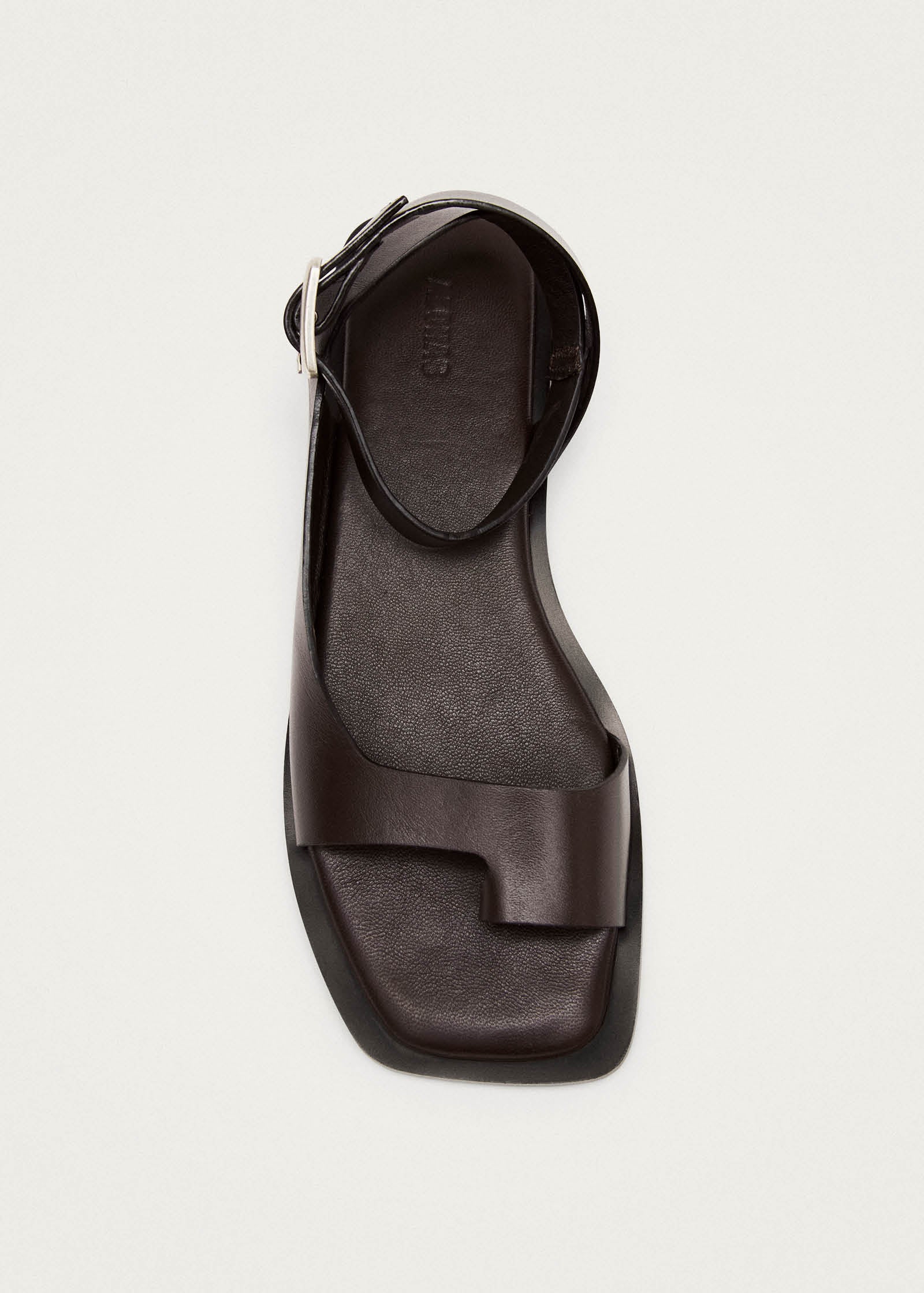 Tebas Brown Leather Sandals - Image 5