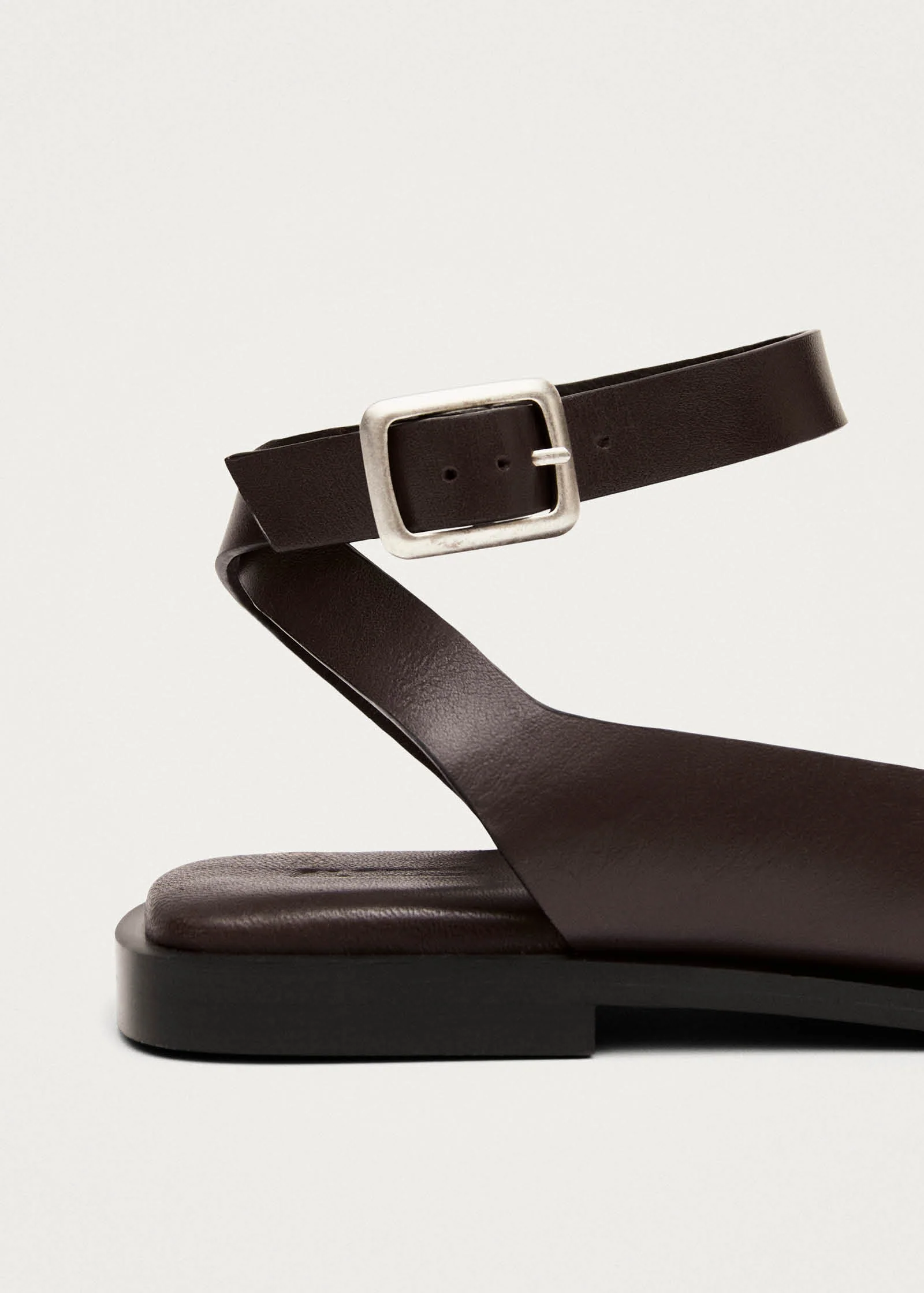 Tebas Brown Leather Sandals - Image 8