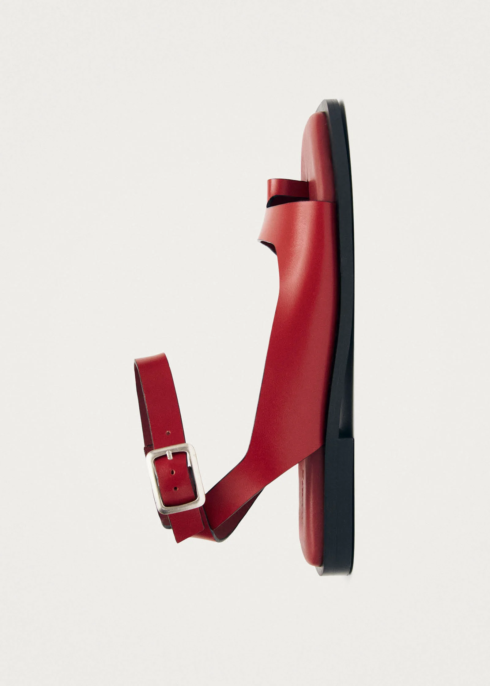 Tebas Red Leather Sandals - Image 4
