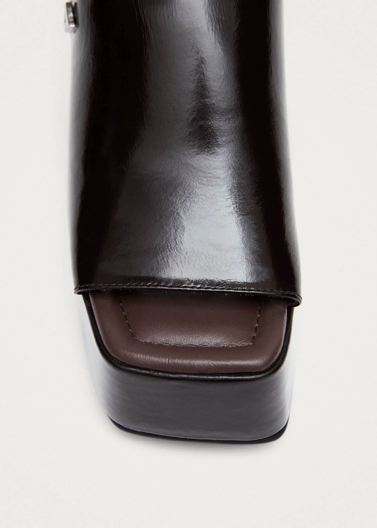 Vale Patent Brown Leather Sandals - Image 6