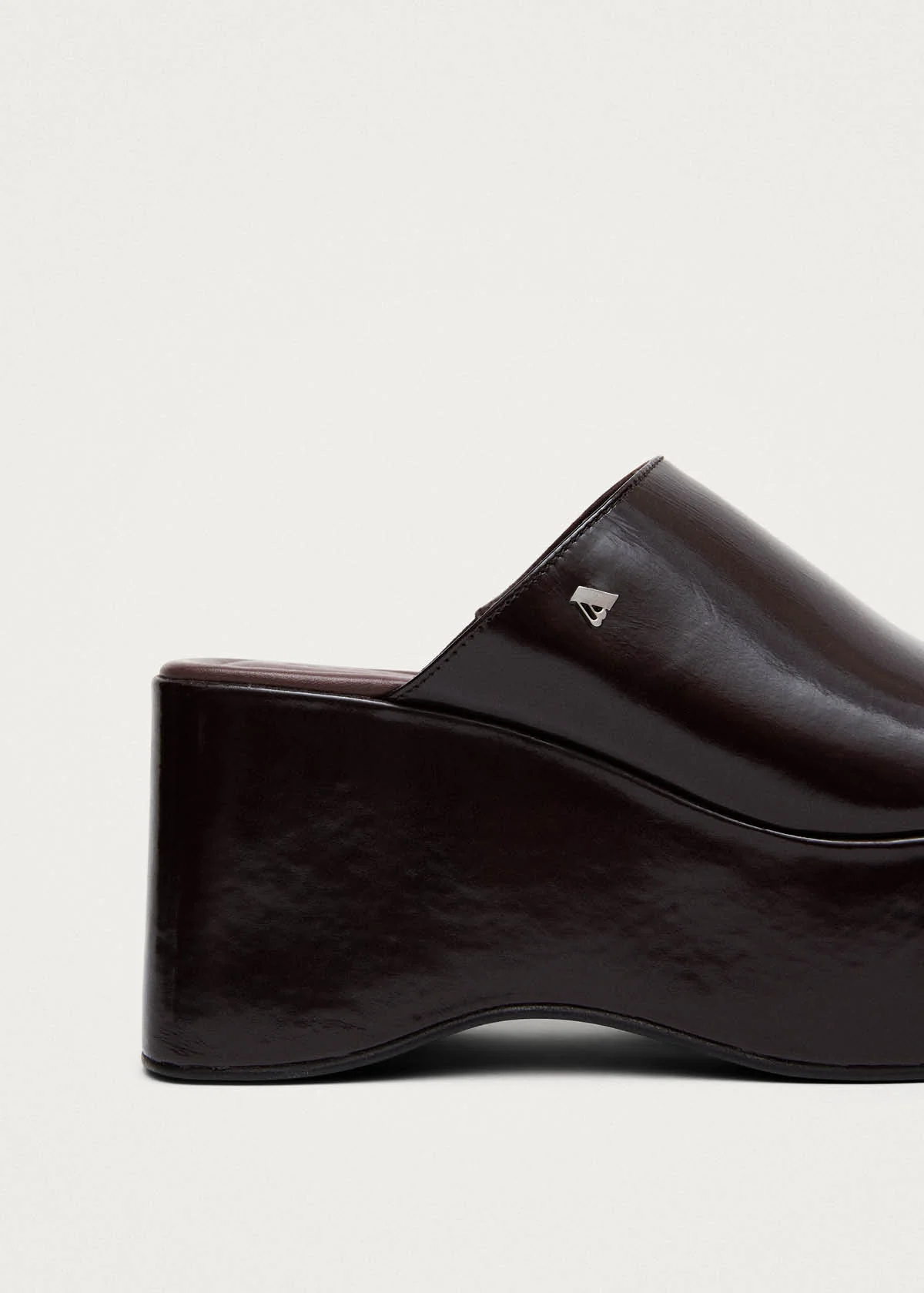 Vale Patent Brown Leather Sandals - Image 7